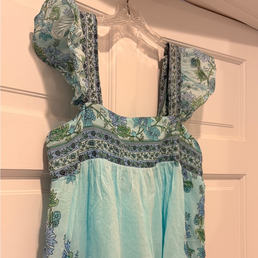 LIKE NEW Juliet Dunn Floral Mini Dress Swim Cover-up Size 8/10 (size 3) - Picture 10 of 14